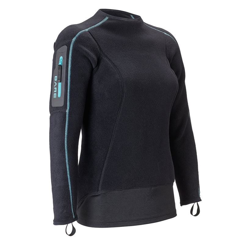 Polar Stretch Mid Layer Top - Vrouw - Black/Aqua