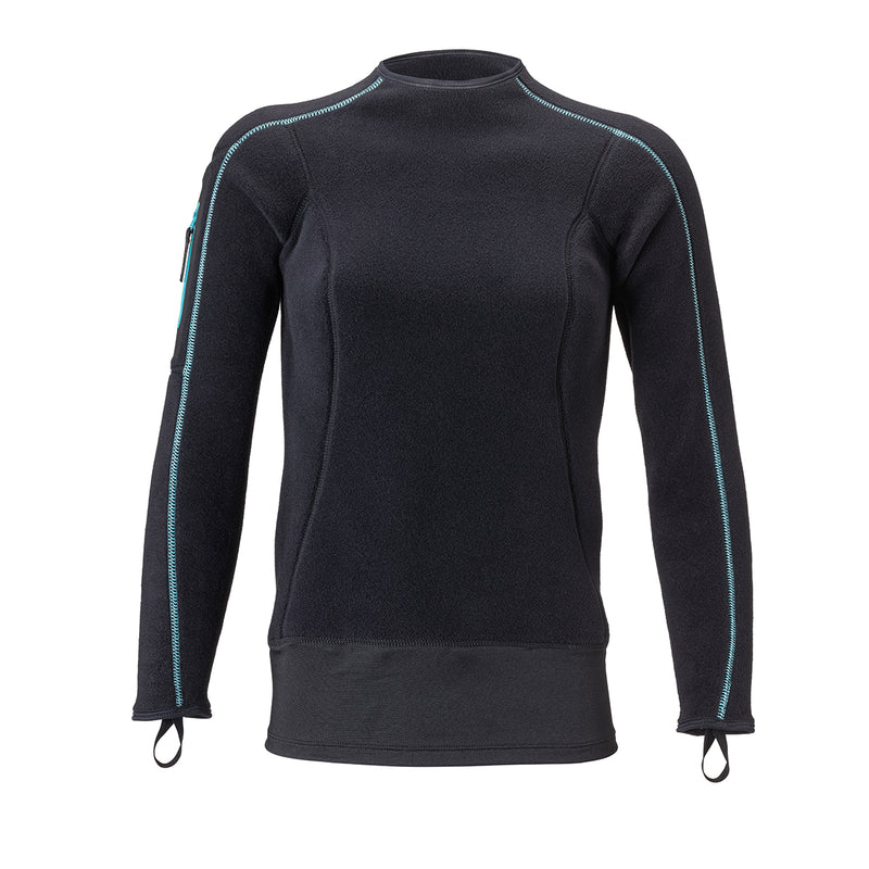 Polar Stretch Mid Layer Top - Vrouw - Black/Aqua