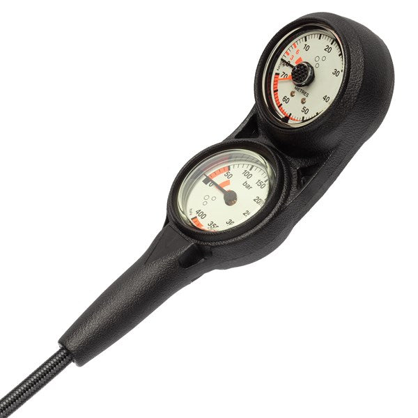 Combo2 - Manometer 400bar + dieptemeter tot 70m met Miflex hose