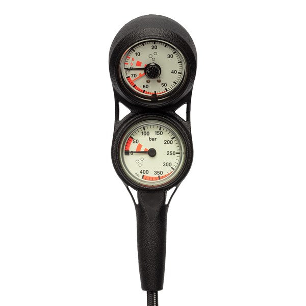 Combo2 - Manometer 400bar + dieptemeter tot 70m met Miflex hose