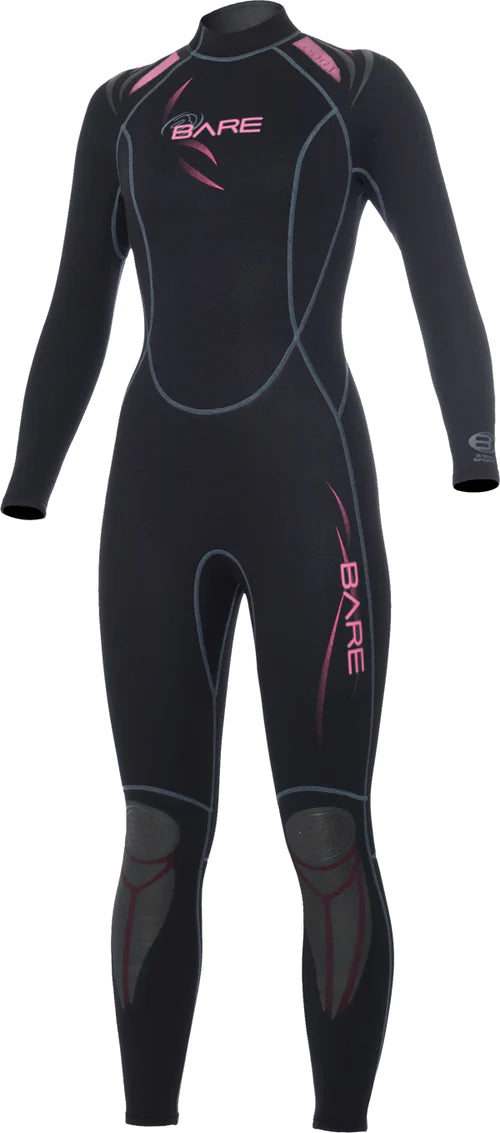 3/2mm Sport Full - Wetsuit - Dames - Zwart/Roze