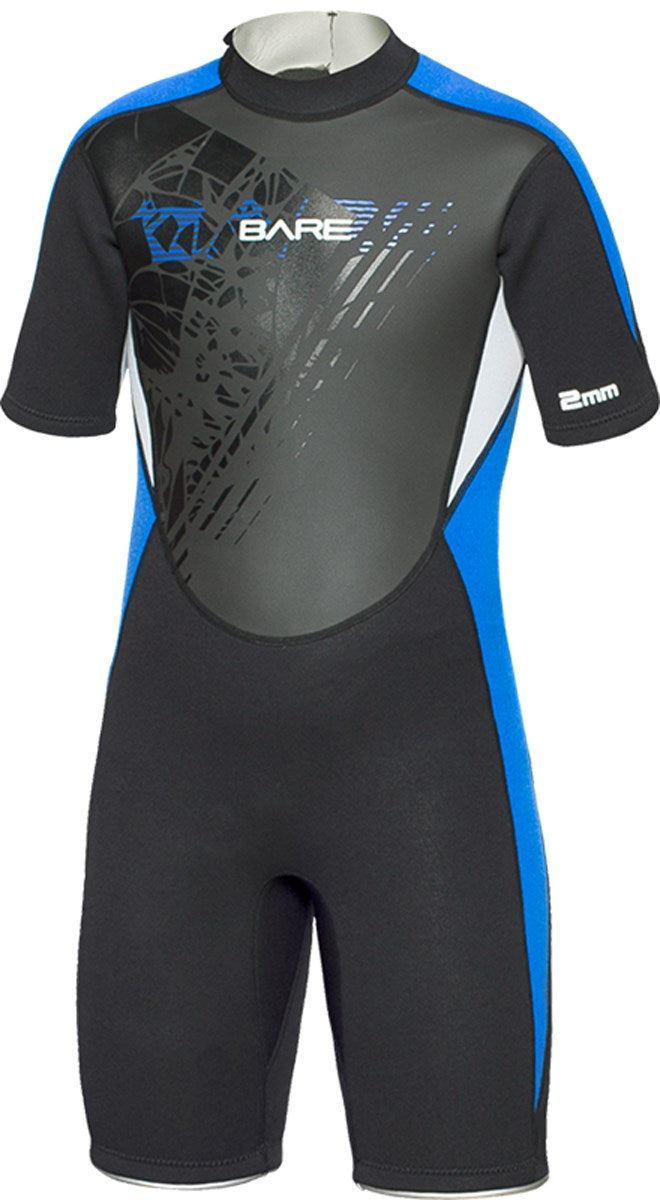 2mm Manta Shorty - Wetsuit - Kinderen - Blauw