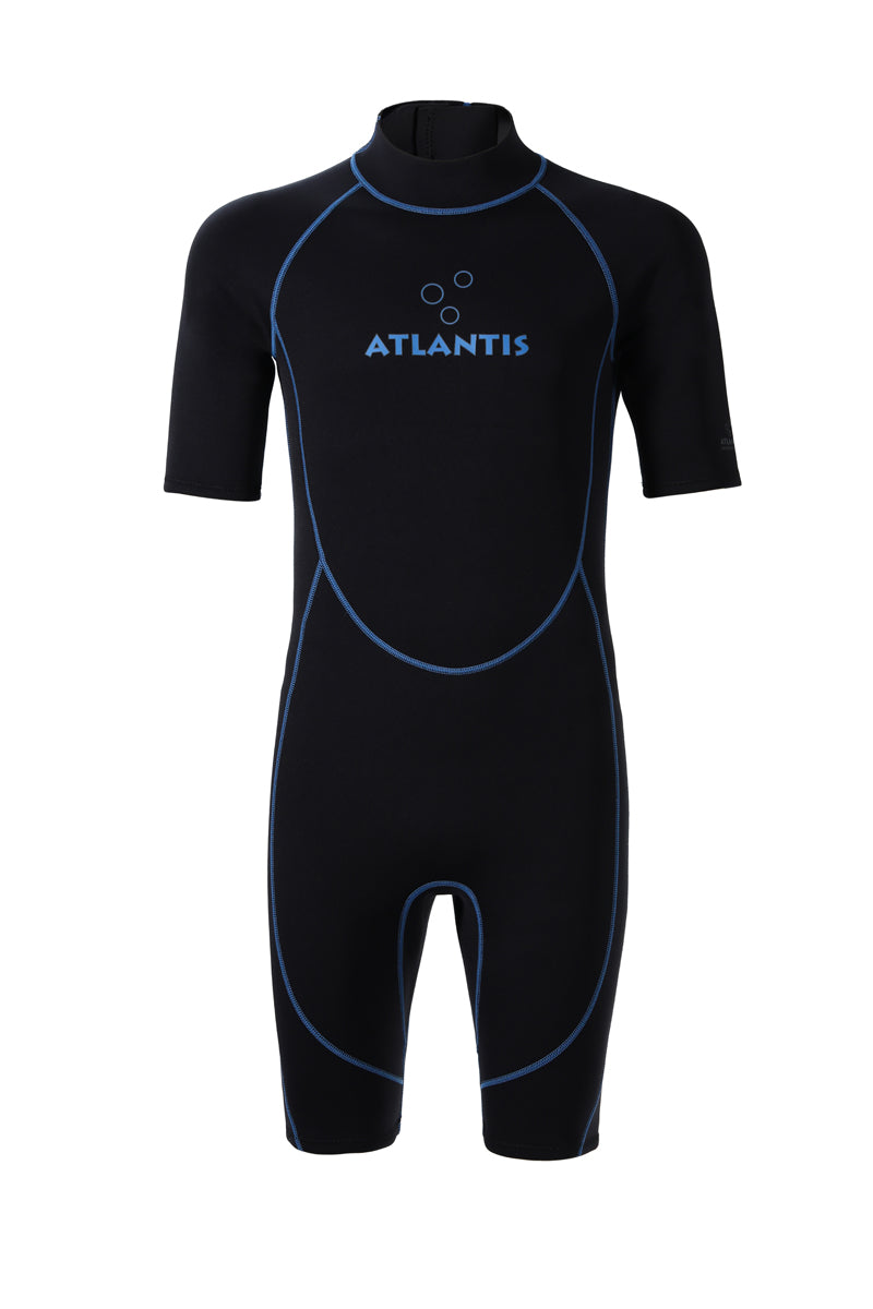 2mm Adventure Shorty  - Wetsuit - Heren - Zwart/Blauw