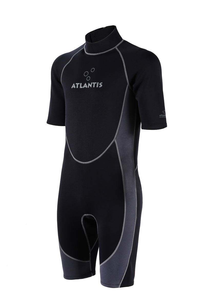 2mm Adventure Shorty  - Wetsuit - Heren - Zwart/Grijs