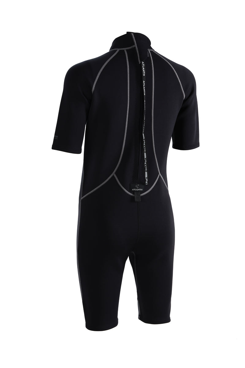 2mm Adventure Shorty  - Wetsuit - Heren - Zwart/Grijs