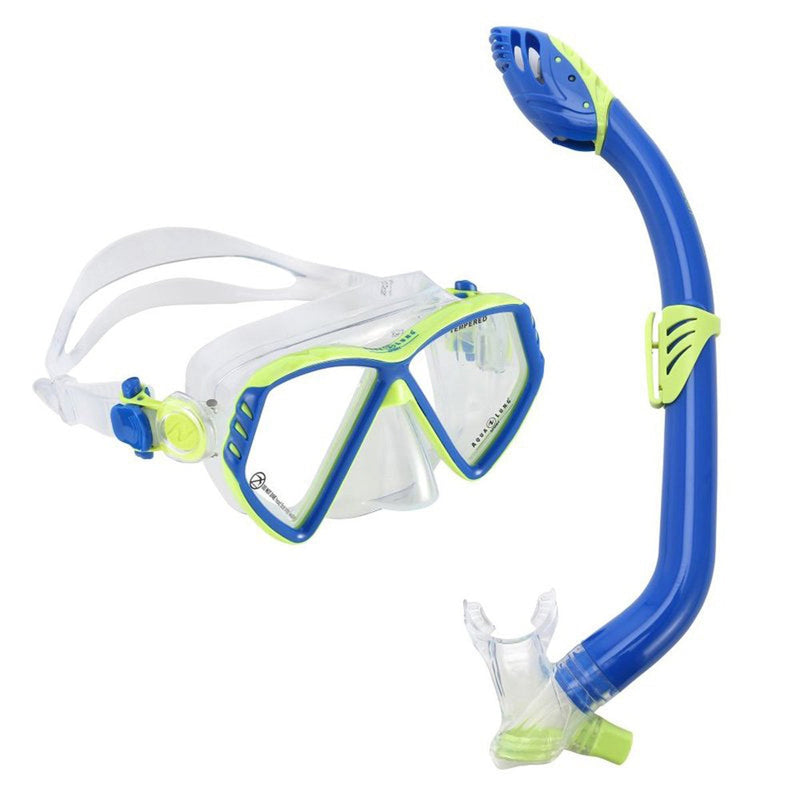 Cub Combo - Snorkelset - Kinderen - Blauw/Groen