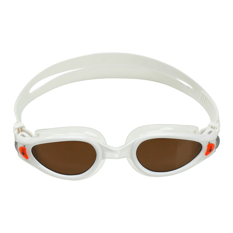 Kaiman EXO - Zwembril - Volwassenen - Brown Polarized Lens - Wit/Oranje