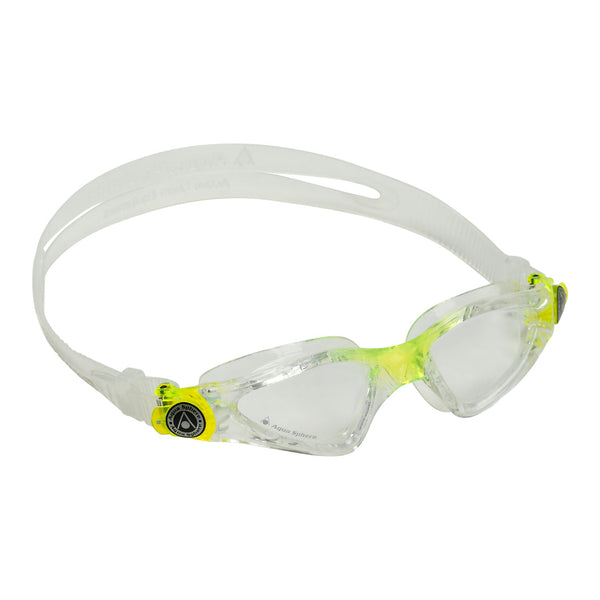 Kayenne Junior - Zwembril - Kinderen - Clear Lens - Transparant/Lime