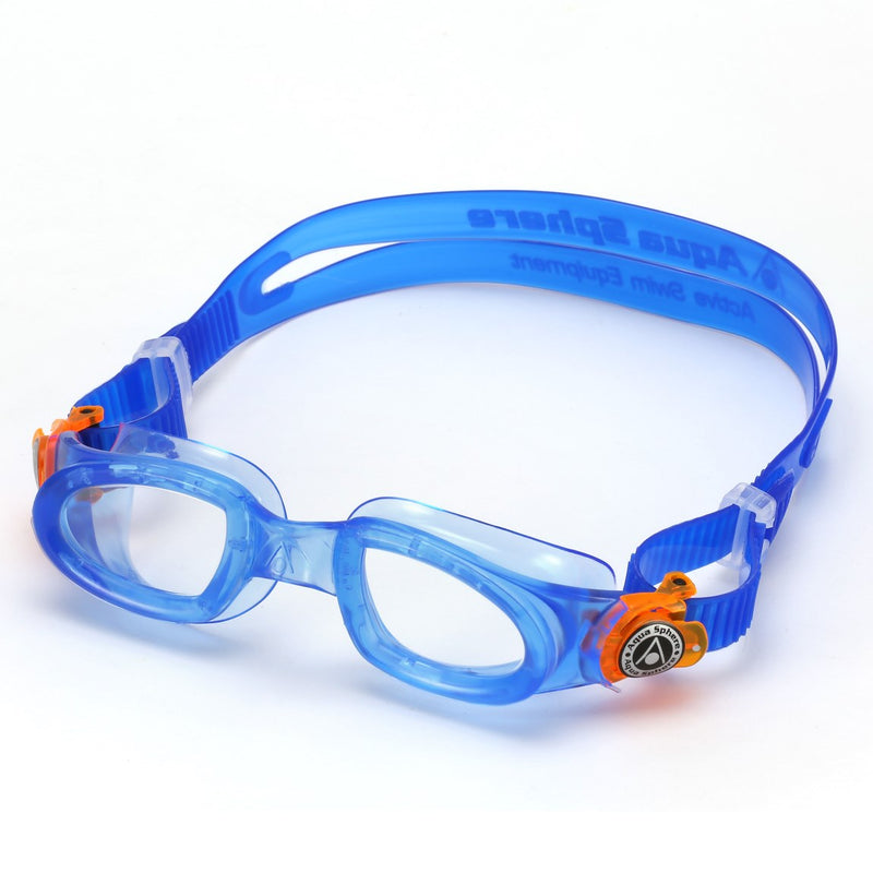 Moby Kid - Zwembril - Kinderen - Clear Lens - Blauw/Oranje