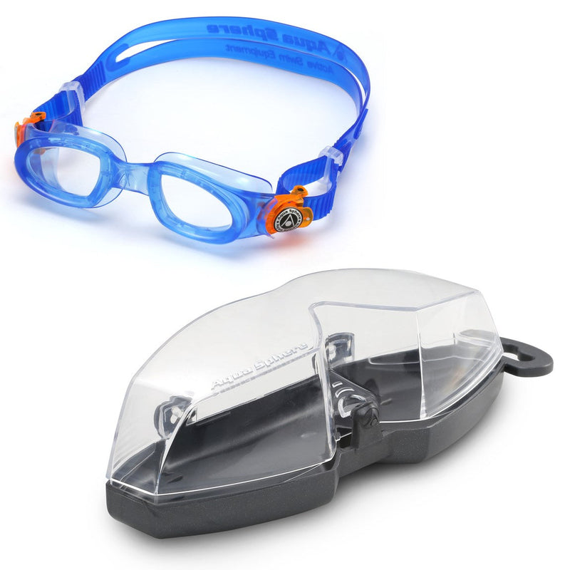 Moby Kid - Zwembril - Kinderen - Clear Lens - Blauw/Oranje