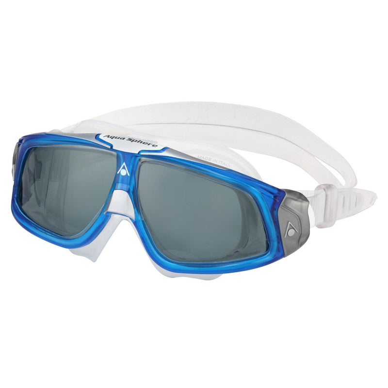 Seal 2.0 - Schwimmbrille - Erwachsene - Dunkle Linse - Blau/Weiß