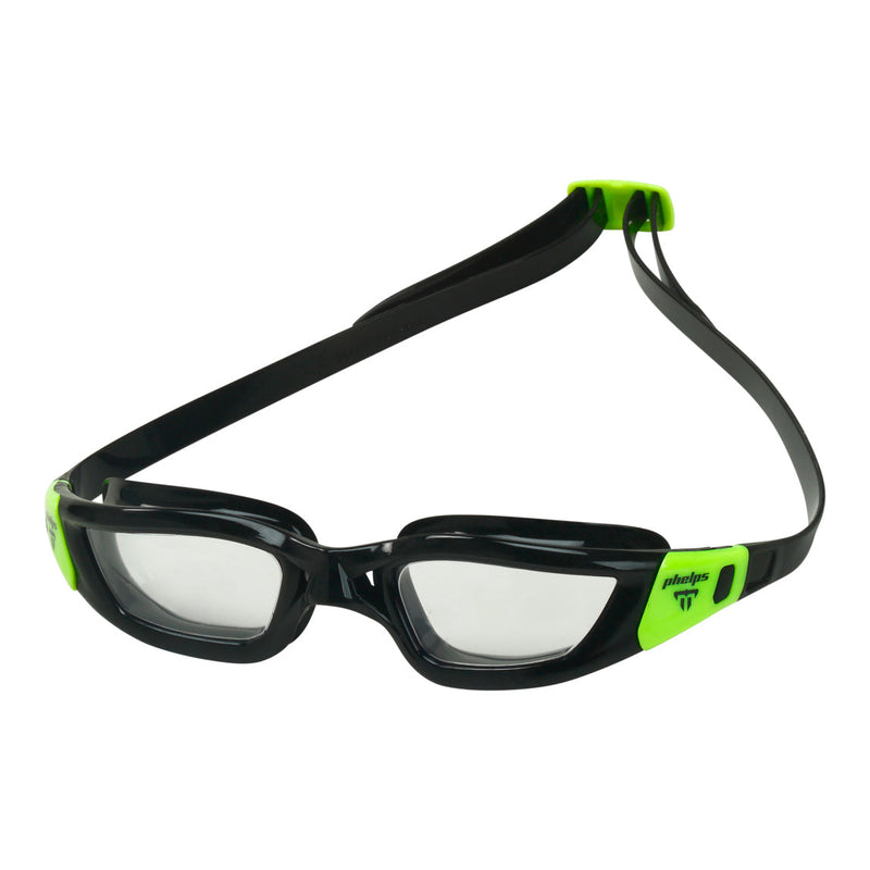 Tiburon - Zwembril - Volwassenen - Clear Lens - Zwart/Lime