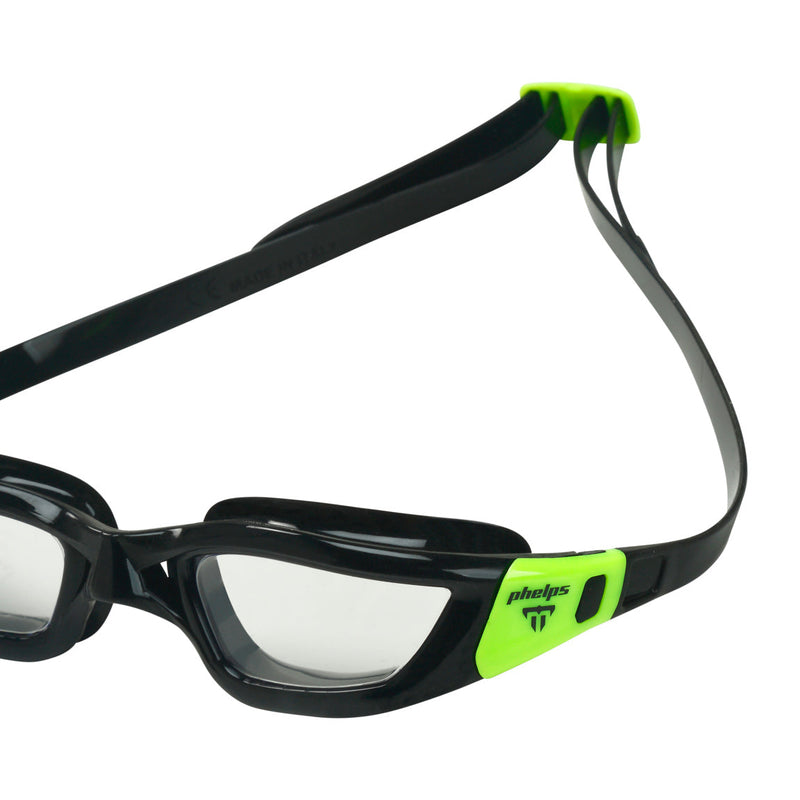 Tiburon - Zwembril - Volwassenen - Clear Lens - Zwart/Lime