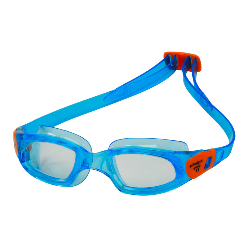 Tiburon Kid - Zwembril - Kinderen - Clear Lens - Aqua/Oranje