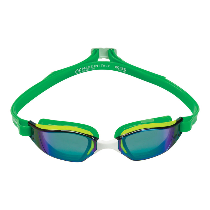 Xceed - Zwembril - Volwassenen - Green Titanium Mirrored Lens - Geel/Groen