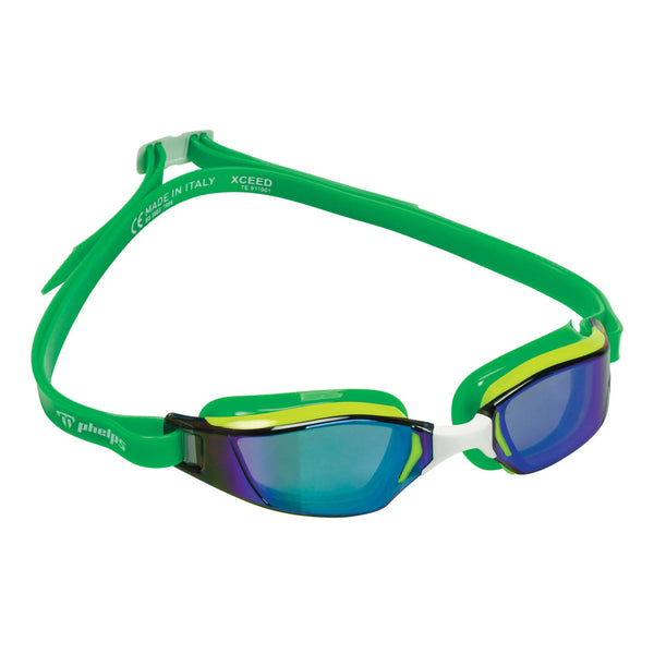 Xceed - Zwembril - Volwassenen - Green Titanium Mirrored Lens - Geel/Groen