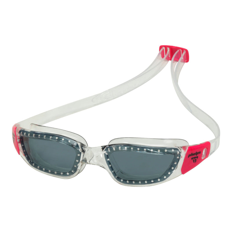 Tiburon Small - Schwimmbrille - Erwachsene - Dunkle Linse - Transparent/Rosa