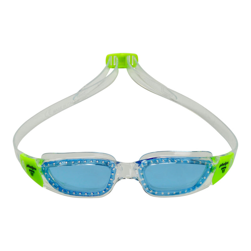 Tiburon Junior - Zwembril - Kinderen - Blue Lens - Transparant/Lime