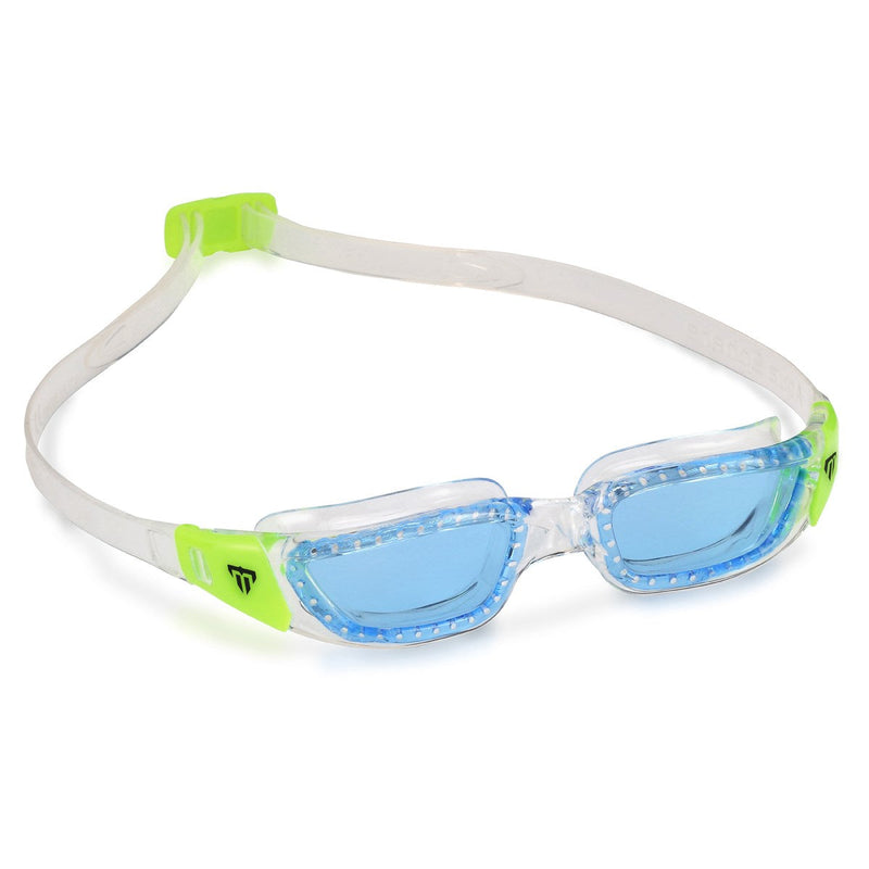 Tiburon Junior - Zwembril - Kinderen - Blue Lens - Transparant/Lime