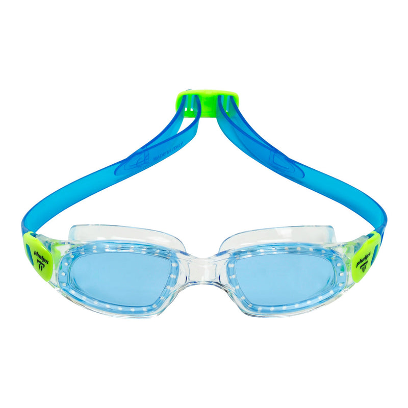 Tiburon Kid - Zwembril - Kinderen - Blue Lens - Transparant/Lime