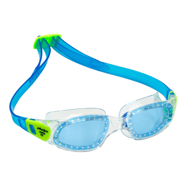 Tiburon Kid - Zwembril - Kinderen - Blue Lens - Transparant/Lime