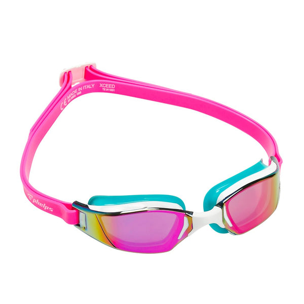 Xceed - Zwembril - Volwassenen - Pink Titanium Mirrored Lens - Roze/Turquoise