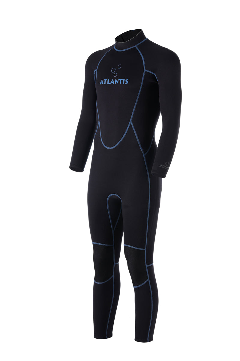 3/2mm Adventure Full  - Wetsuit - Heren - Zwart/Blauw