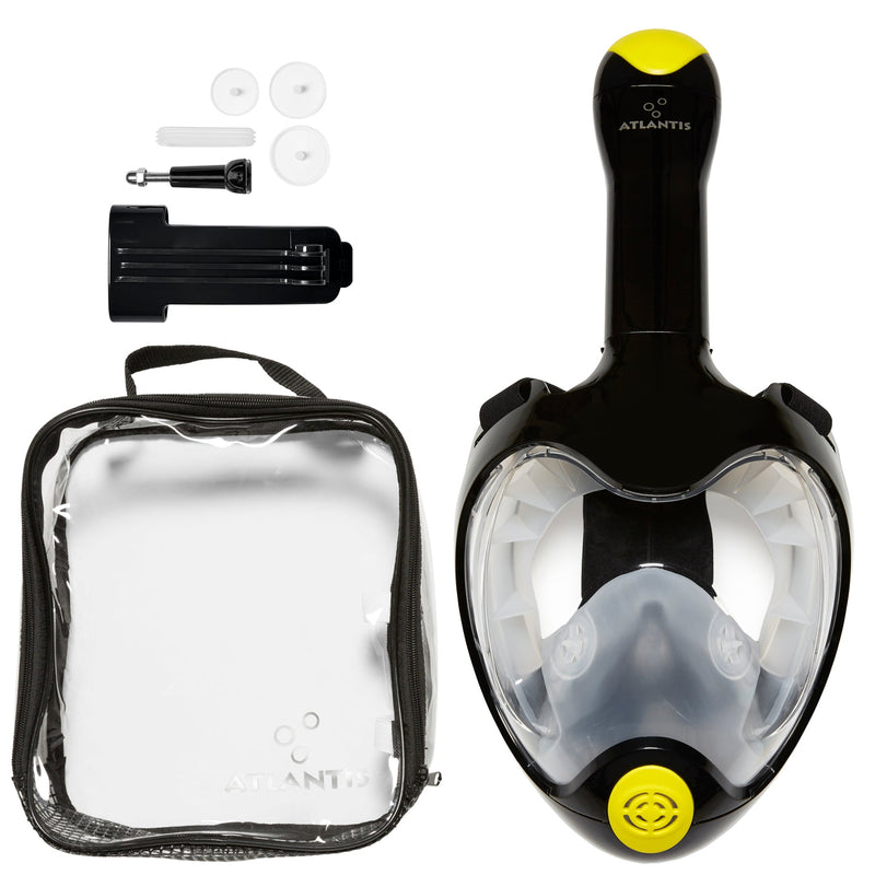 Atlantis Triton - Snorkelmasker - Volwassenen - Zwart/Lime