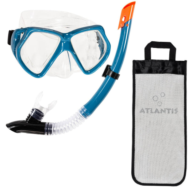 Andros Combo - Snorkelset - Volwassenen - Petrol Blauw