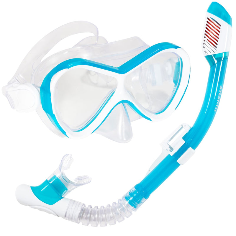 Abaco Combo - Snorkelset - Kinderen - Wit/Turquoise