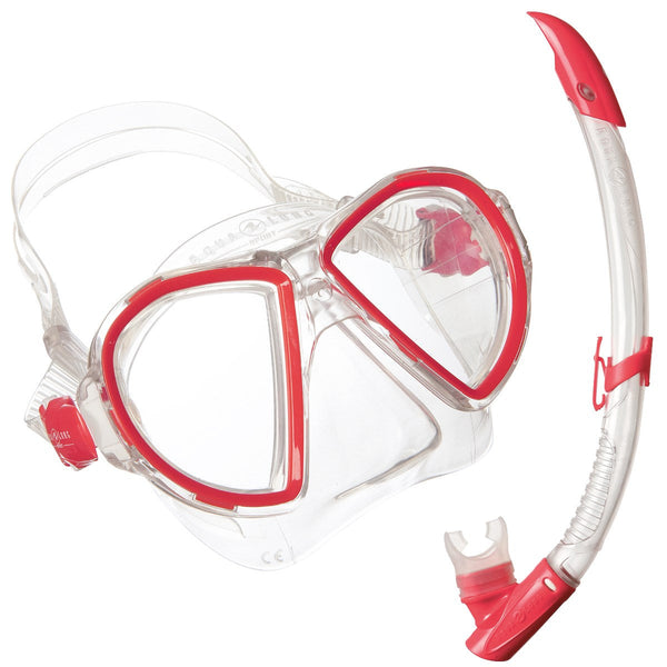 Duetto Midi LX + Airflex Purge Midi LX - Snorkelset - Volwassenen - Rood