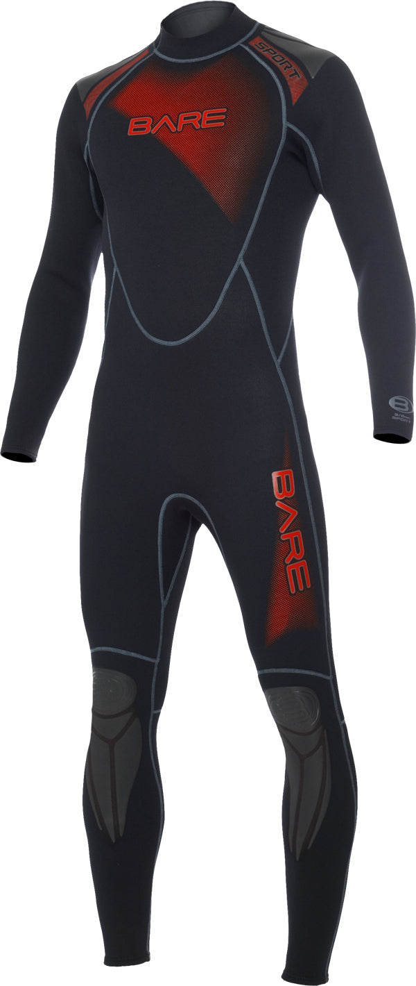 3/2mm Sport Full - Wetsuit - Heren - Zwart/Rood