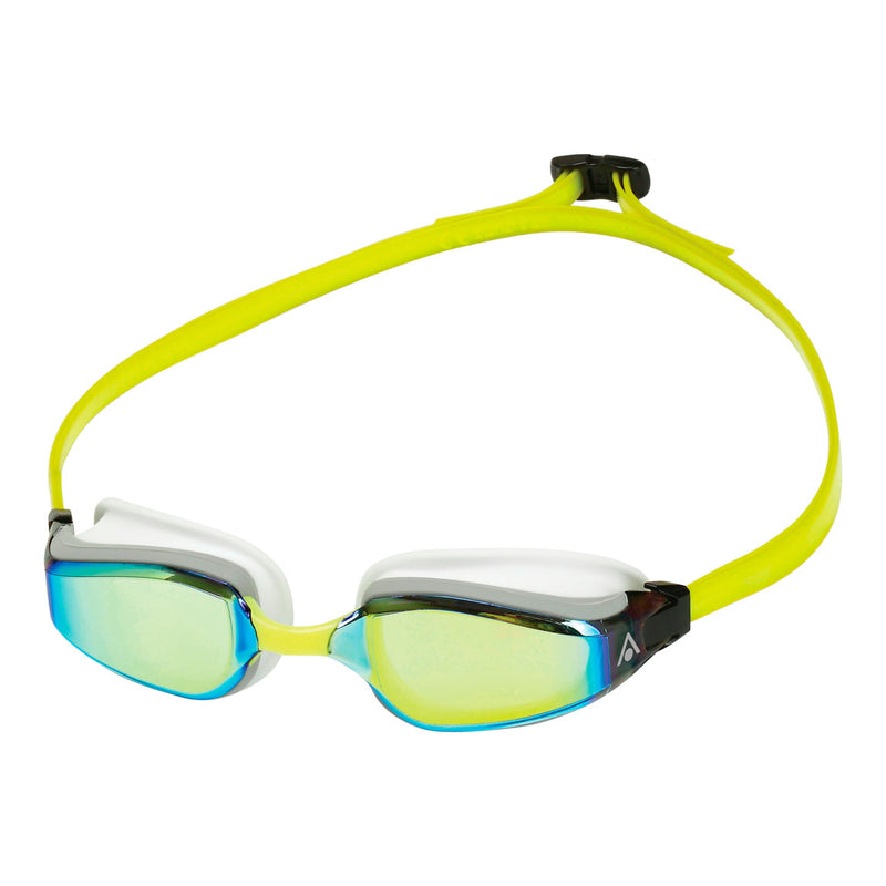 Fastlane - Zwembril - Volwassenen - Yellow Titanium Mirrored Lens - Wit/Geel