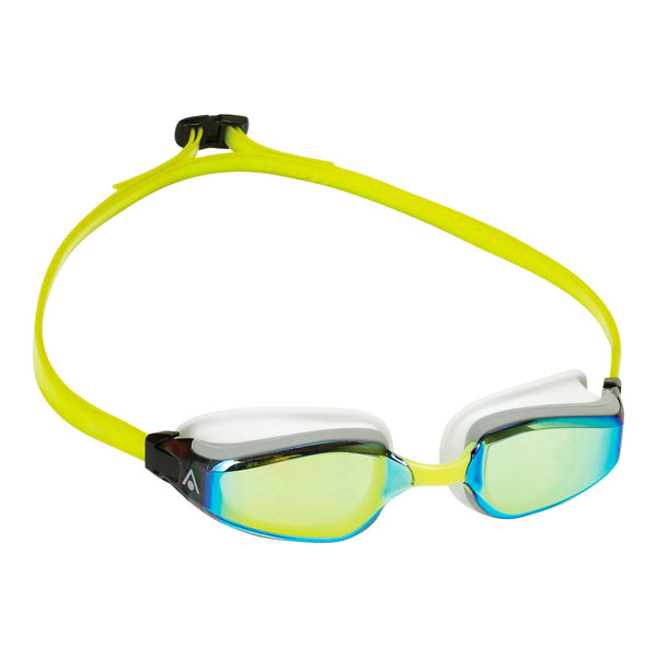 Fastlane - Zwembril - Volwassenen - Yellow Titanium Mirrored Lens - Wit/Geel