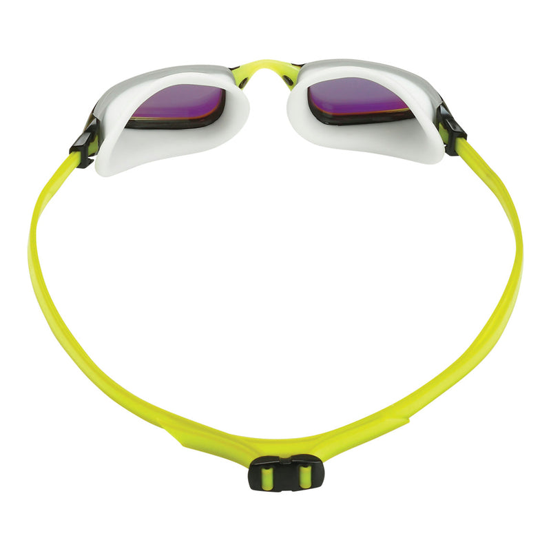 Fastlane - Zwembril - Volwassenen - Yellow Titanium Mirrored Lens - Wit/Geel