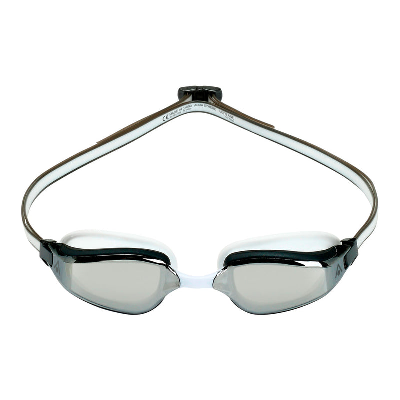 Fastlane - Zwembril - Volwassenen - Silver Titanium Mirrored Lens - Wit/Grijs