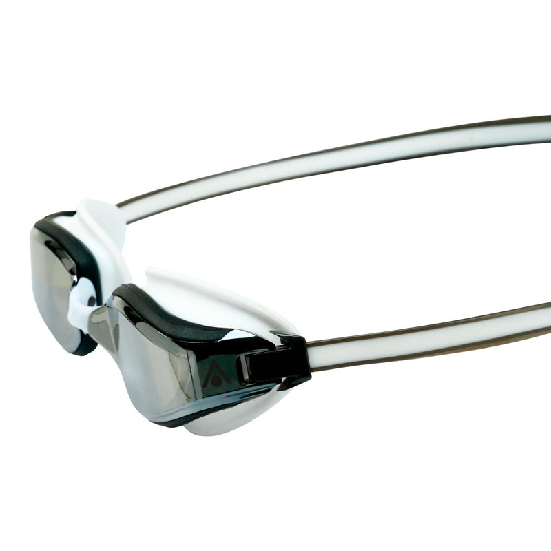 Fastlane - Zwembril - Volwassenen - Silver Titanium Mirrored Lens - Wit/Grijs