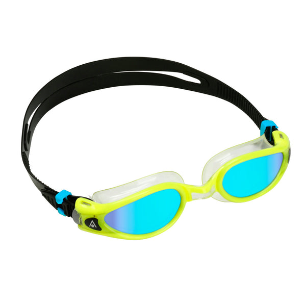 Kaiman EXO - Zwembril - Volwassenen - Blue Titanium Mirrored Lens - Geel/Transparant