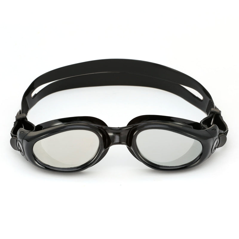 Kaiman - Zwembril - Volwassenen - Silver Titanium Mirrored Lens - Zwart