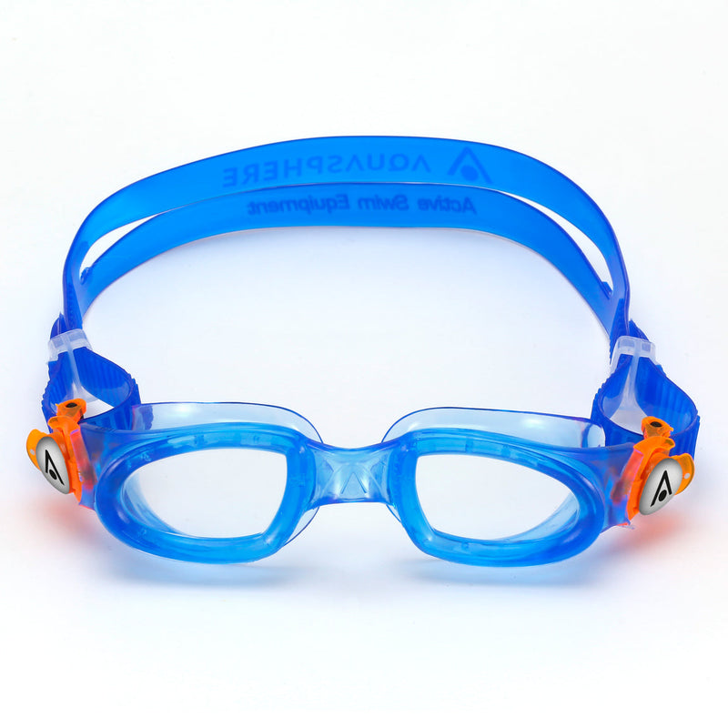 Moby Kid - Zwembril - Kinderen - Clear Lens - Blauw/Oranje