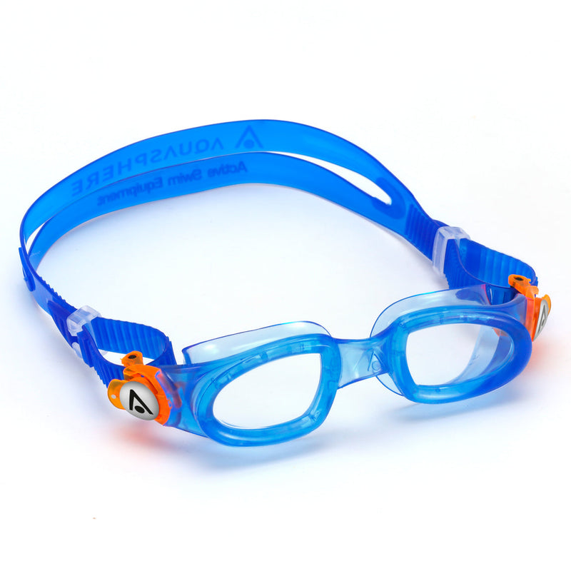 Moby Kid - Zwembril - Kinderen - Clear Lens - Blauw/Oranje