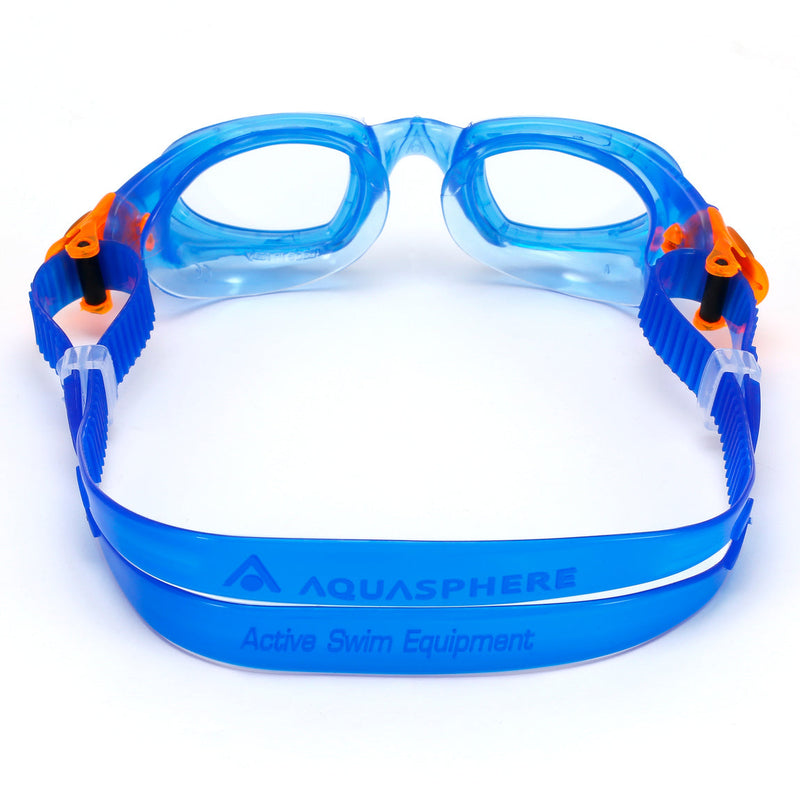 Moby Kid - Zwembril - Kinderen - Clear Lens - Blauw/Oranje