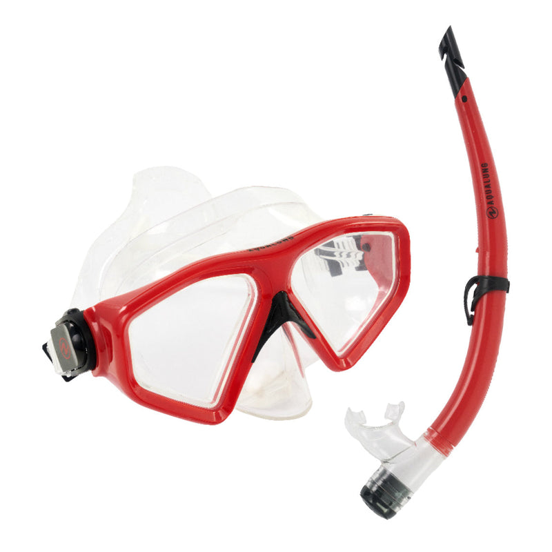 Saturn Combo - Snorkelset - Volwassenen - Zwart/Rood