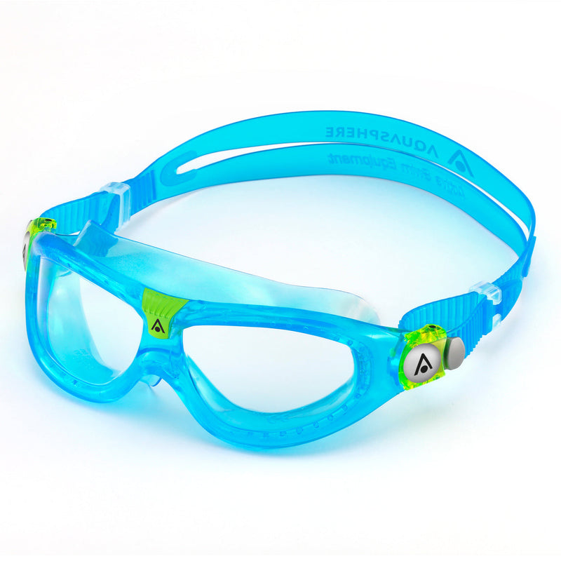 Seal Kid 2 – Schwimmbrille – Kinder – klare Gläser – Türkis/Limette