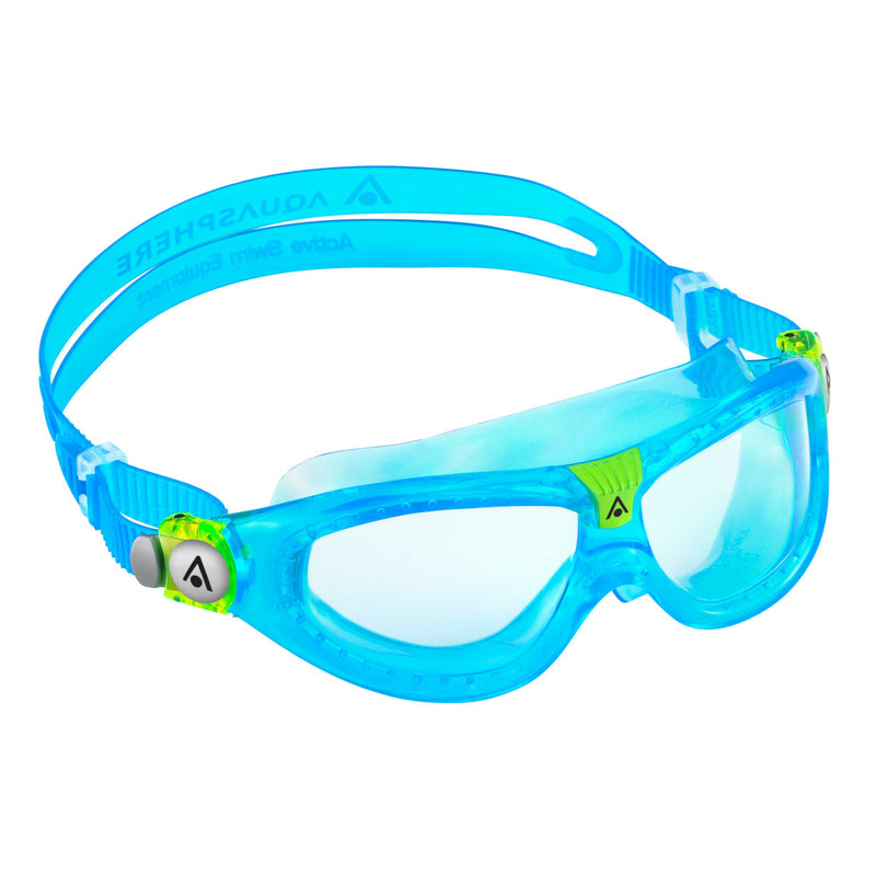 Seal Kid 2 – Schwimmbrille – Kinder – klare Gläser – Türkis/Limette