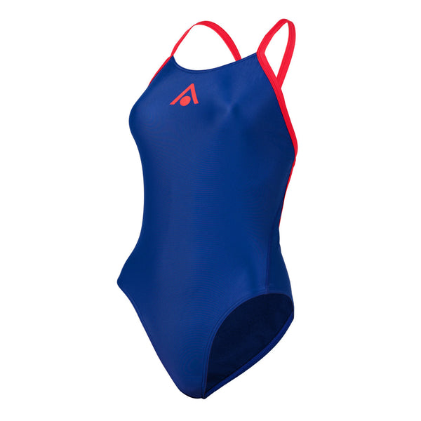 Essential Wide Back - Badpak - Dames - Blauw/Rood