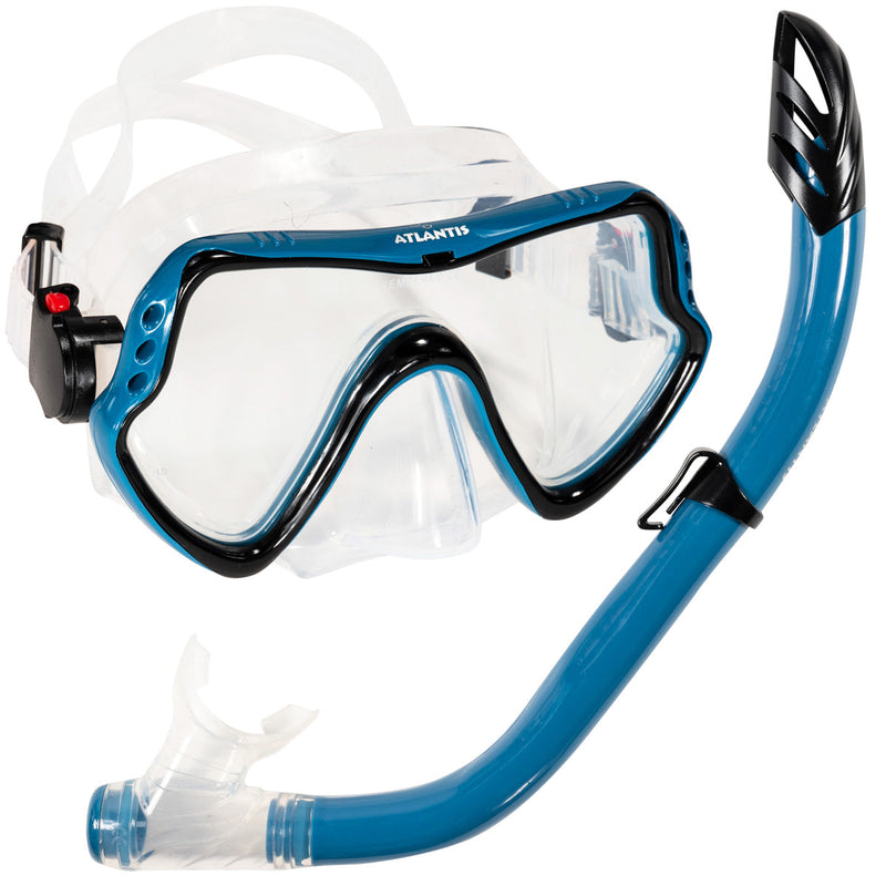 Samana Pro Combo - Snorkelset - Volwassenen - Zwart/Petrol Blauw