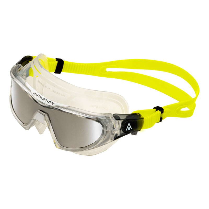 Vista Pro – Schwimmbrille – Erwachsene – silberne verspiegelte Titanlinse – transparent/gelb