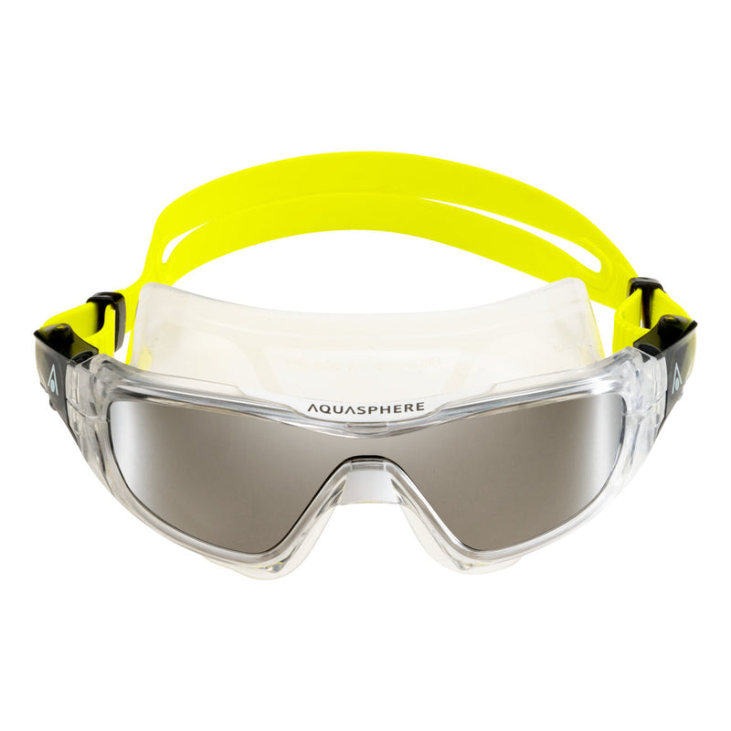 Vista Pro – Schwimmbrille – Erwachsene – silberne verspiegelte Titanlinse – transparent/gelb