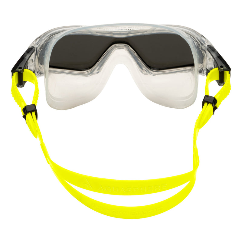 Vista Pro – Schwimmbrille – Erwachsene – silberne verspiegelte Titanlinse – transparent/gelb